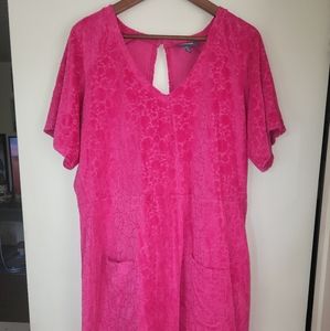 Modcloth pink velvet romper